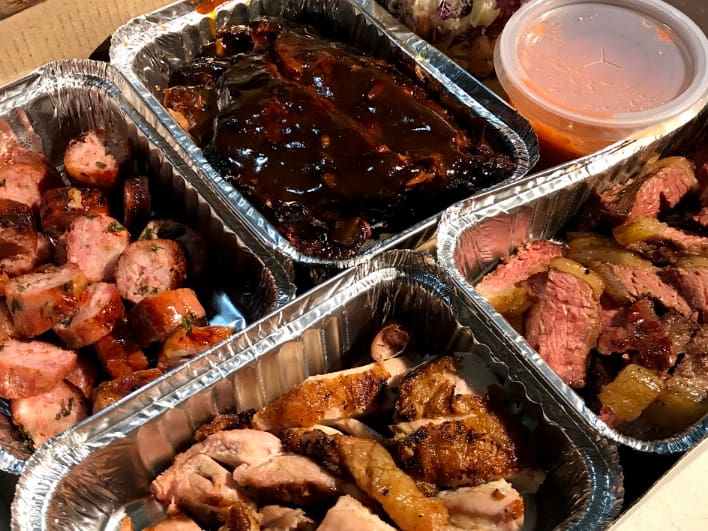 Combo de parrilla do O Lenhador BBQ